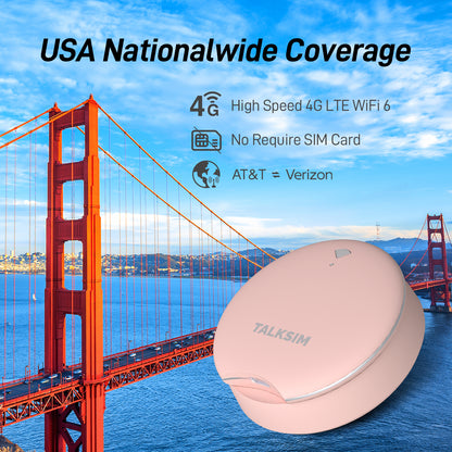 UFO MiFi with 1GB Data, 4G Mobile WiFi Hotspot for USA, 2000mA Battery, White/Pink/Black/Orange
