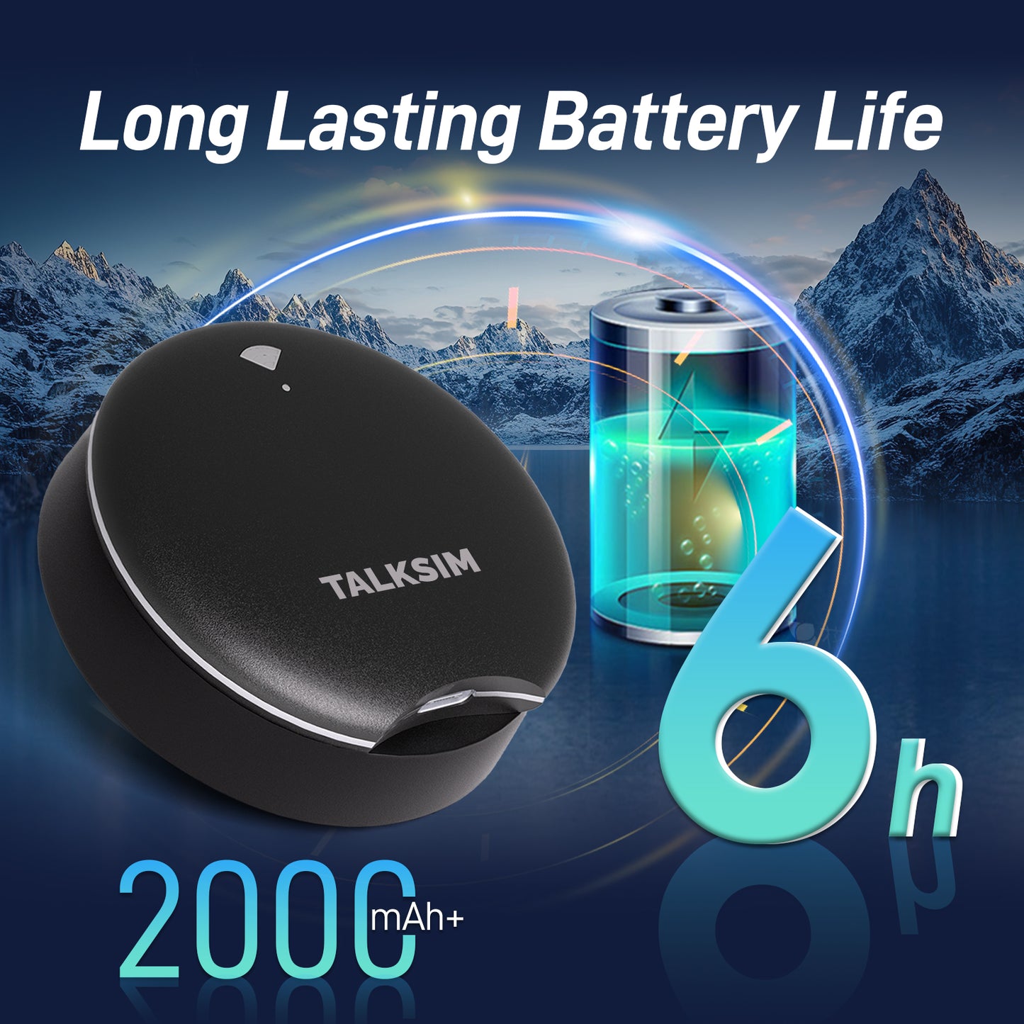 UFO MiFi with 1GB Data, 4G Mobile WiFi Hotspot for USA, 2000mA Battery, Black