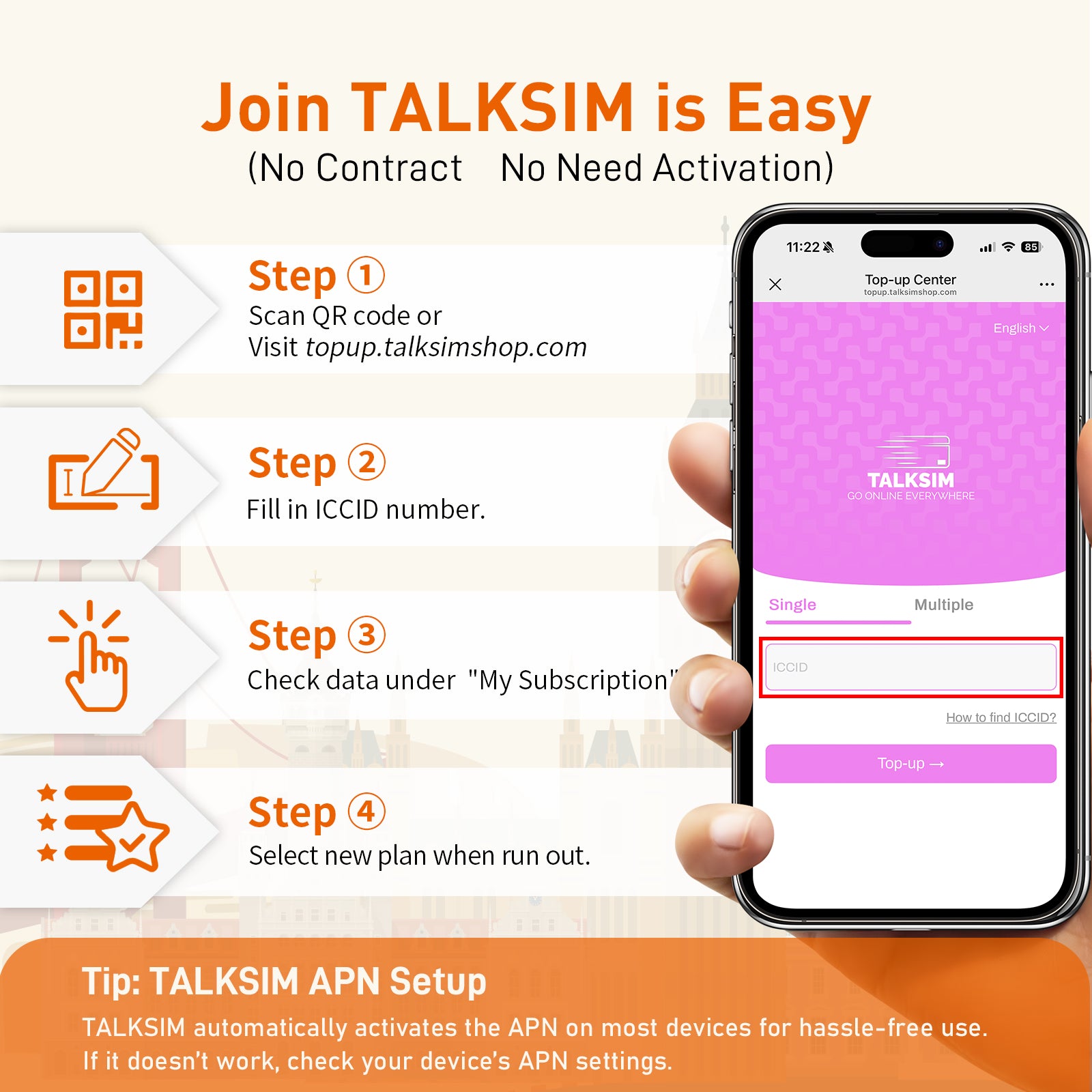 Unlimited Data eSIM|Europe, USA & 49 More Countries |No Contract|Flexible Plans
