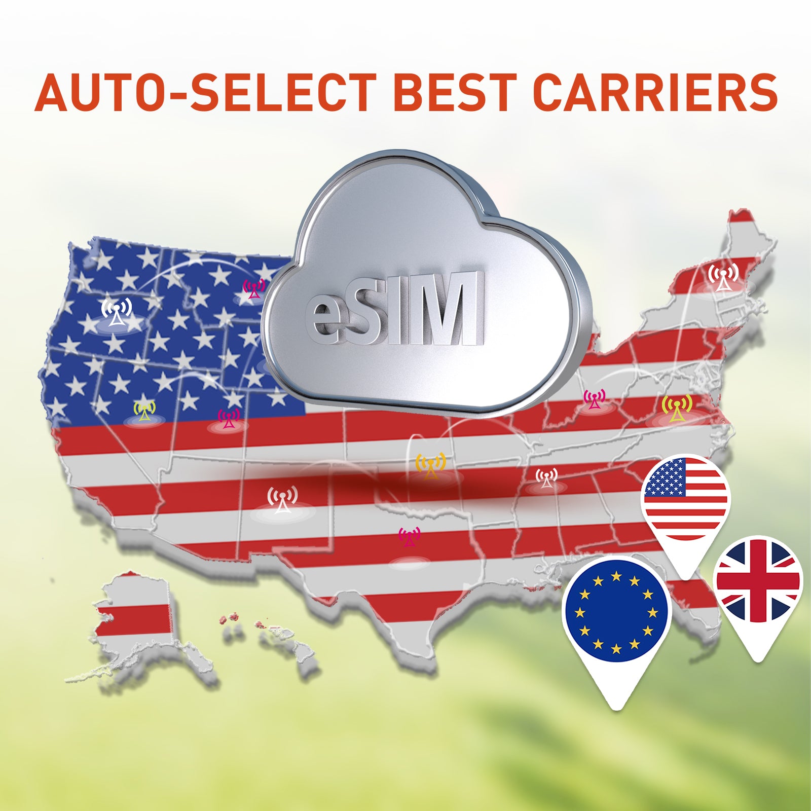 Unlimited Data eSIM|Europe, USA & 49 More Countries |No Contract|Flexible Plans