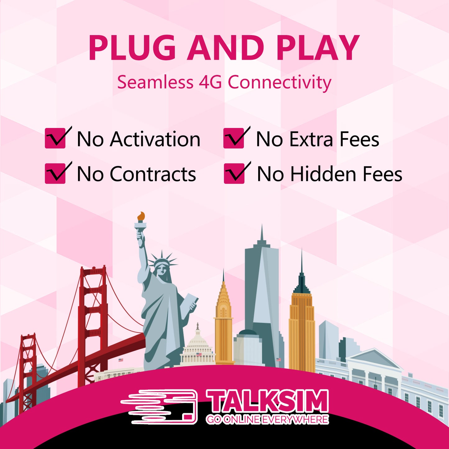 TALKSIM USA  Data SIM Card-20GB 90 Days，Compatible with Unlocked Security Camera/Router/Mobile WiFi Hotspot/GPS Tracker/Tablet IoT Devices