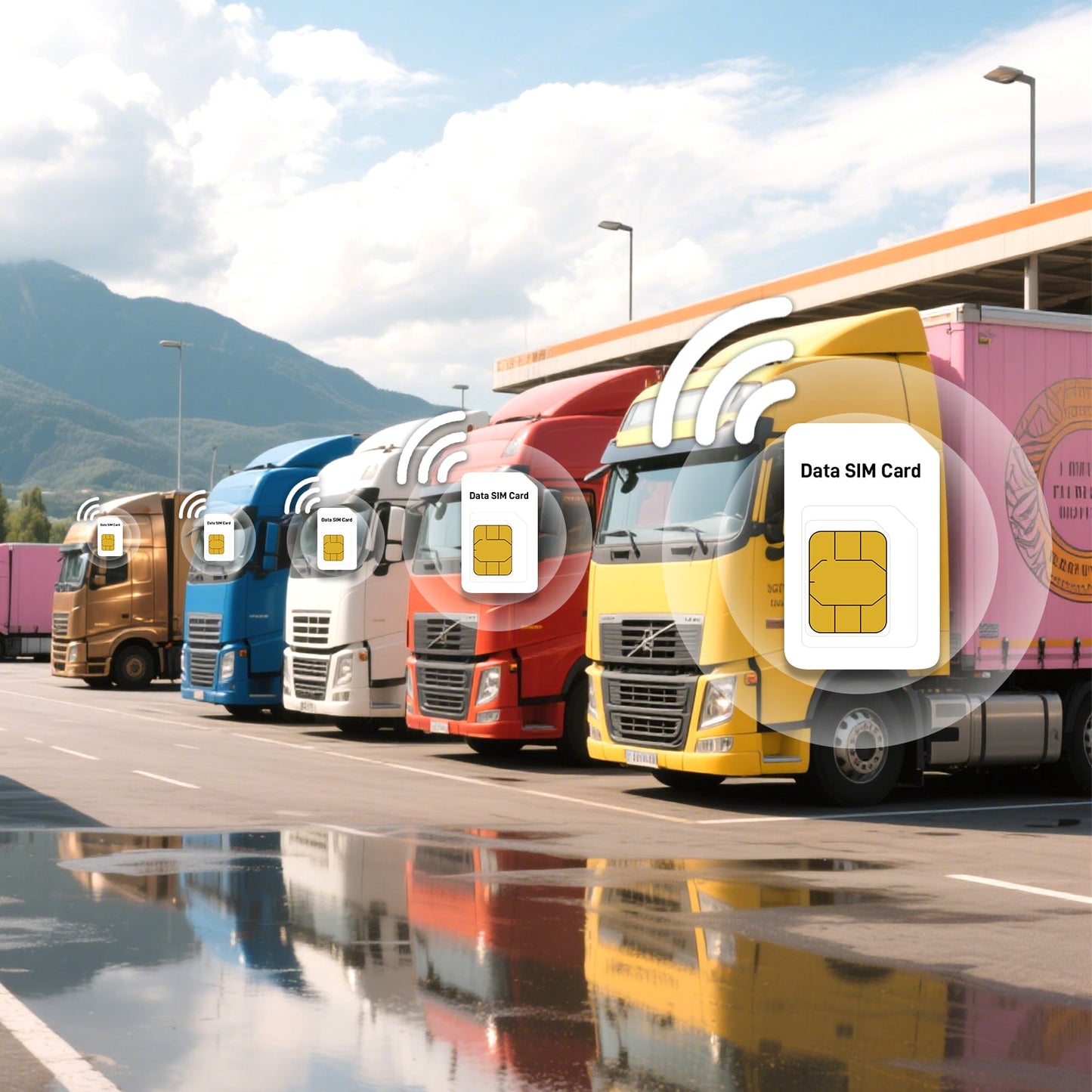 IoT Data SIM for Fleet Management - No Monthly Fee, Tri-Network Coverage (ATT/T-Mobile/Verizon), Real-Time GPS & Cold Chain Monitoring