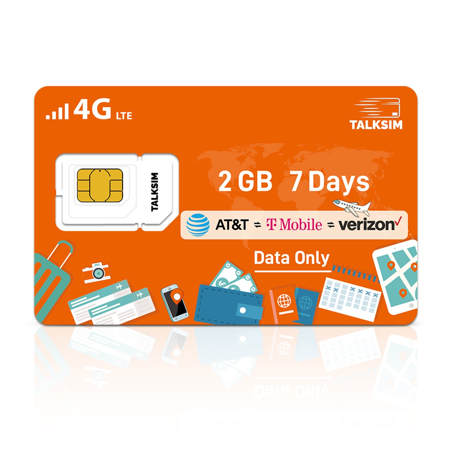 IoT Travel SIM Cards for Tourists - No Monthly Fee | Tri-Network Coverage (ATT/TMO/VZ) | Instant Activation